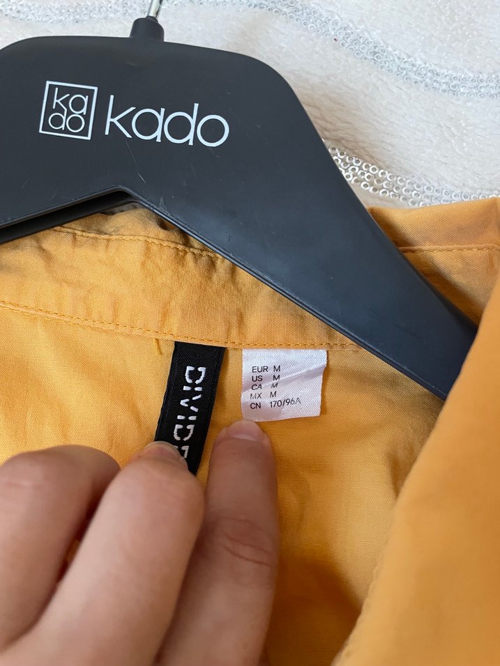 H&M crop bol kesim turuncu Gömlek - Görsel 3