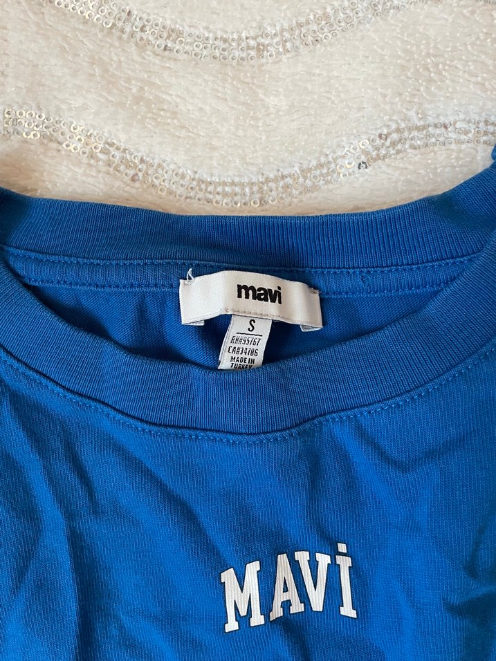 Mavi marka Kısa Kollu crop Tişört - Görsel 3