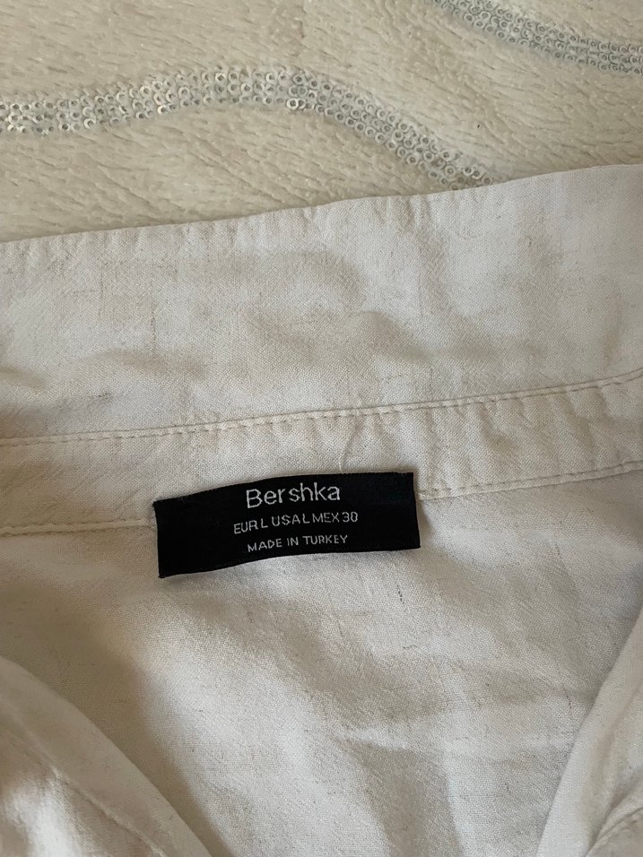 Bershka Beyaz BağlamalıGömlek - Görsel 4