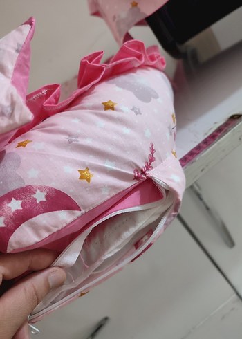 9- 18 kg Beden Pembe Bebek puset örtüsü ve baybinest Bebek yatağı