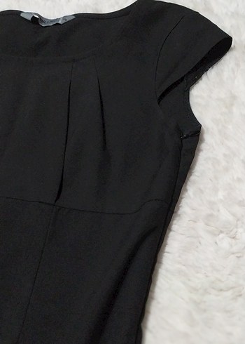 Siyah Midi Elbise - Görsel 2