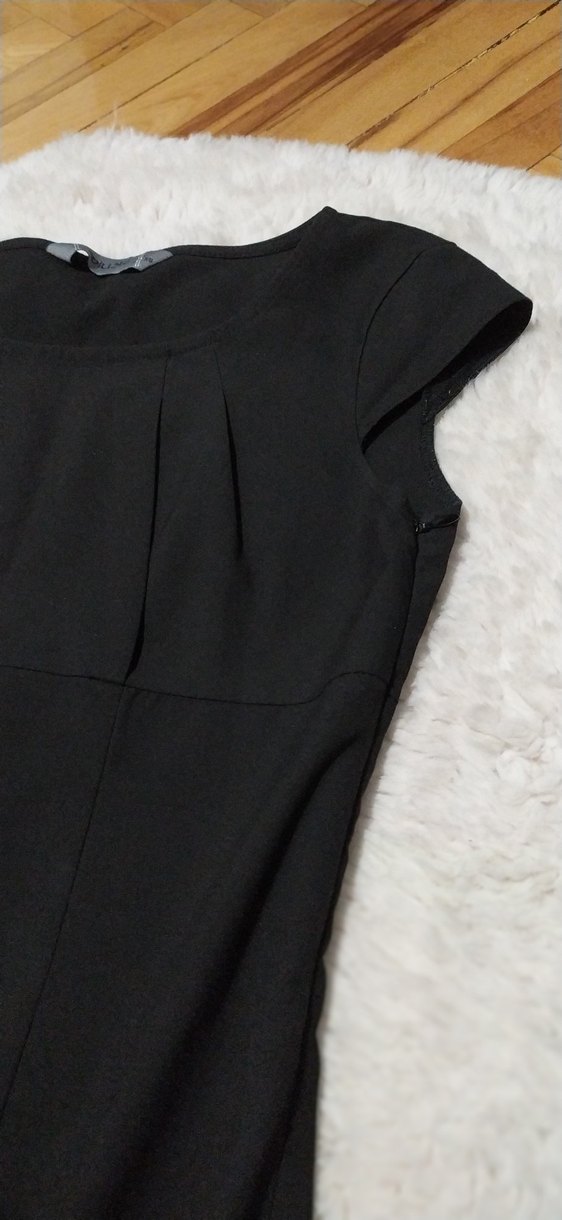 Siyah Midi Elbise - Görsel 2