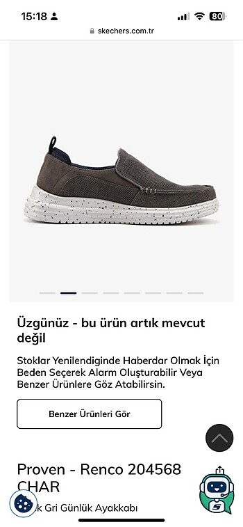 44 Beden gri Renk Skechers Proven Renco Erkek Ayakkabı Air-Cooled Memory Foam