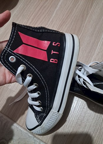 Siyah Kadın Spor Ayakkabı Yüksek Tabanlı - Görsel 3