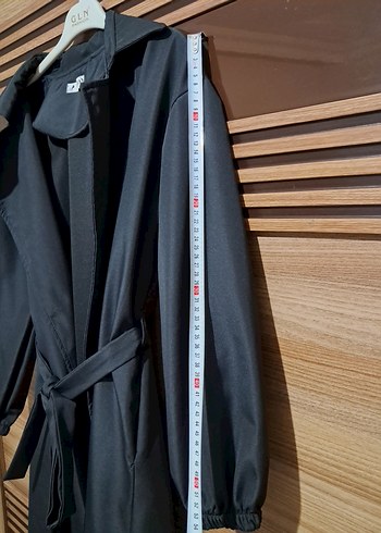 Gri Kadın Uzun Kuşaklı Trençkot - Görsel 6