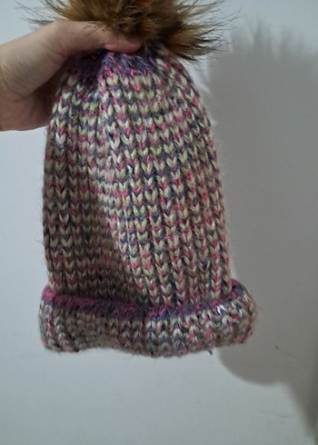 Çok Renkli Örgü Kadın Bere - Görsel 2