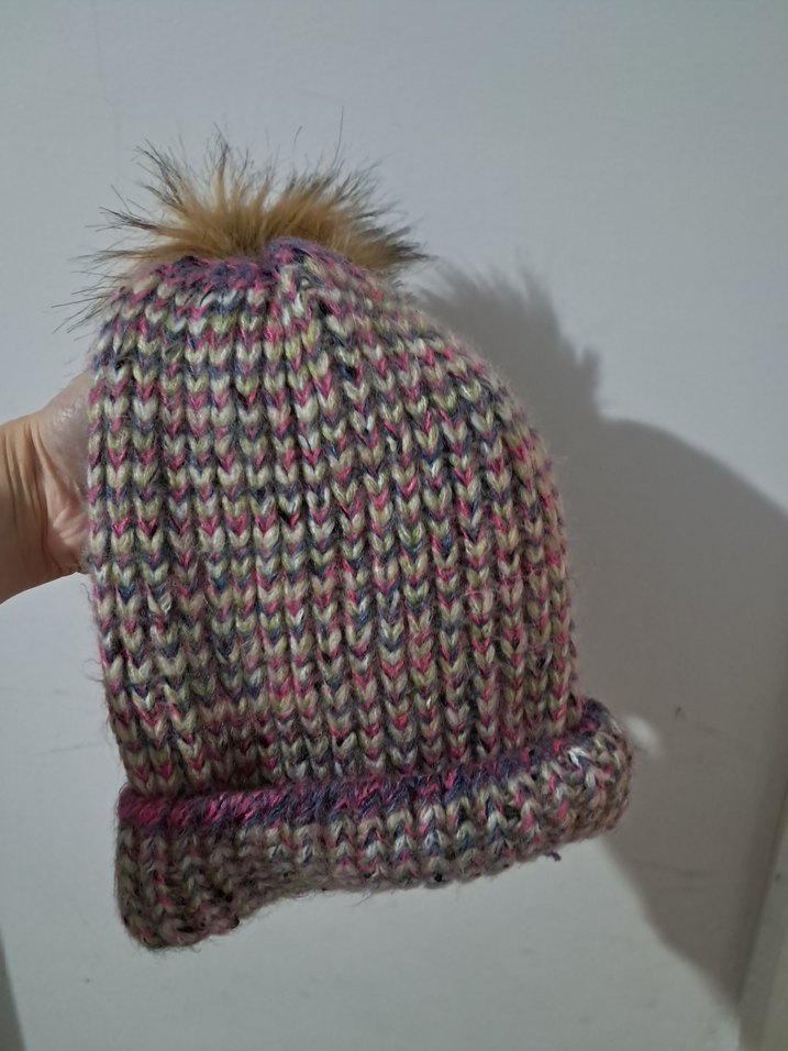 Çok Renkli Örgü Kadın Bere - Görsel 3