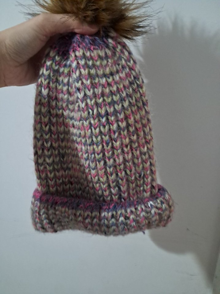 Çok Renkli Örgü Kadın Bere - Görsel 2