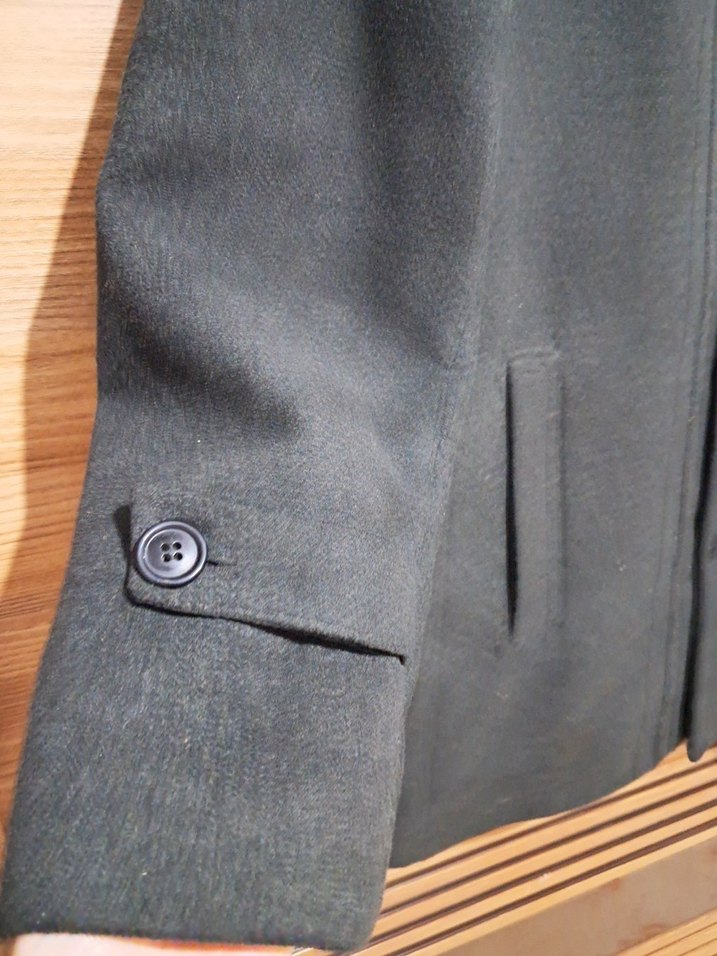 Gri Midi Boy Düğmeli Erkek Kaban - Görsel 4