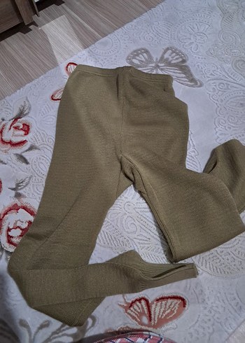 Bej Triko Kadın Rahat Kesim Pantolon - Görsel 2