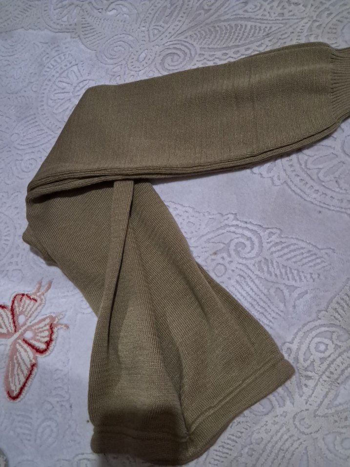 Bej Triko Kadın Rahat Kesim Pantolon - Görsel 3