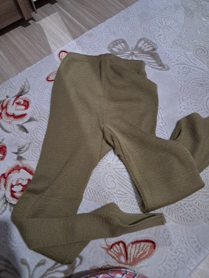 Bej Triko Kadın Rahat Kesim Pantolon - Görsel 2