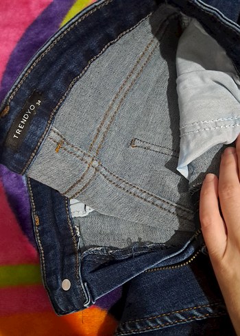 Kadın Renkli Regular Fit Denim Pantolon - Görsel 3