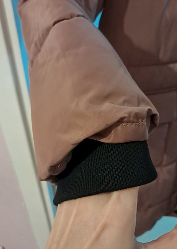 Düğmeli Uzun Kahverengi Kadın Kışlık Mont - Görsel 2