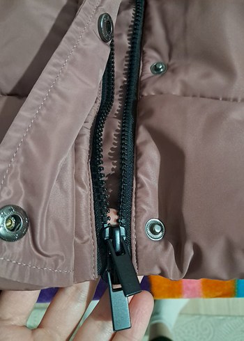 Düğmeli Uzun Kahverengi Kadın Kışlık Mont - Görsel 10