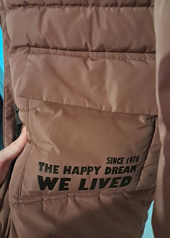 Düğmeli Uzun Kahverengi Kadın Kışlık Mont - Görsel 12