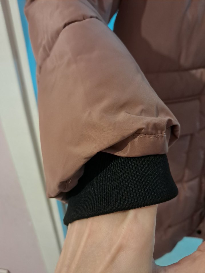 Düğmeli Uzun Kahverengi Kadın Kışlık Mont - Görsel 2