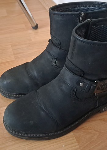 Siyah Deri Tokalı Biker Bot - Görsel 8