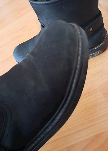 Siyah Deri Tokalı Biker Bot - Görsel 6