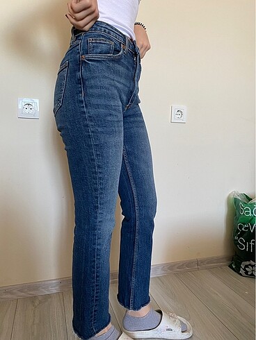 Zara crop flare jean