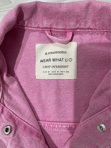 m Beden stradivarius pembe ceket