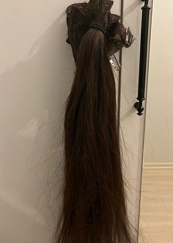 Koyu Sentetik çıtçıtlı saç - Görsel 2