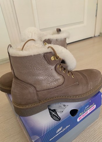 Bej Süet Kadın Dolgu Topuklu Bot - Görsel 5