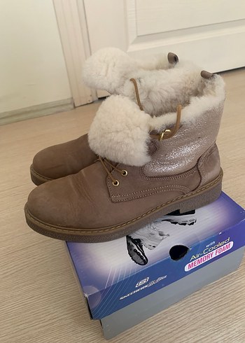 Bej Süet Kadın Dolgu Topuklu Bot - Görsel 4