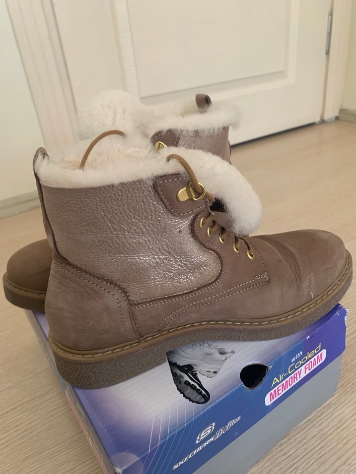 Bej Süet Kadın Dolgu Topuklu Bot - Görsel 5