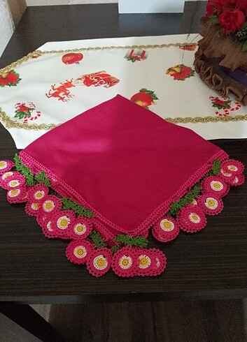 Beden pembe Renk Oyalı yazma