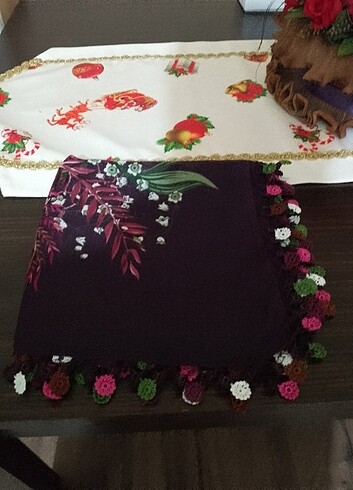 Beden mor Renk Oyalı yazma