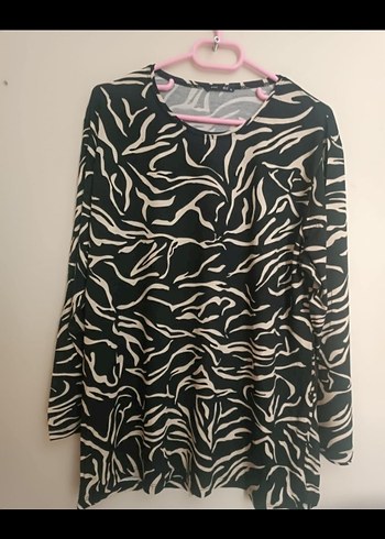 Zebra Desenli Uzun Kollu bluz