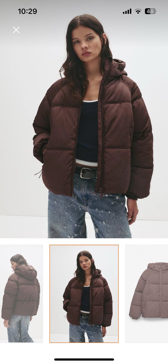 Kahverengi Kadın Midi Kışlık Mont - Görsel 2