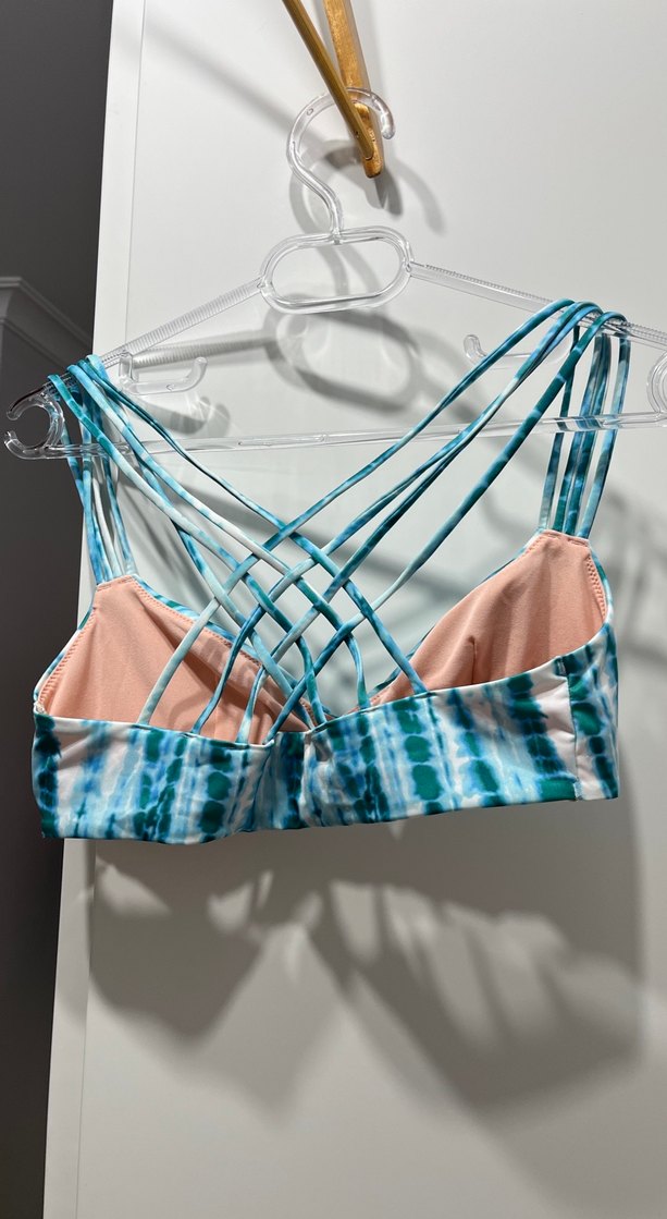 Turkuaz Çapraz Detaylı Bohem Bikini Üstü - Görsel 3