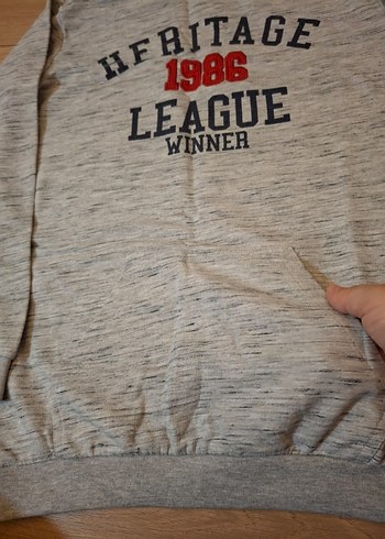 10-11 yaş Lcw Gri Erkek Çocuk Yüksek Yakalı Sweatshirt - Görsel 2