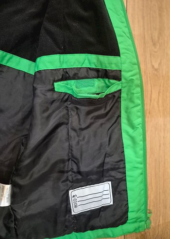 Yeşil Kapüşonlu Fermuarlı Erkek Çocuk montu - Görsel 7