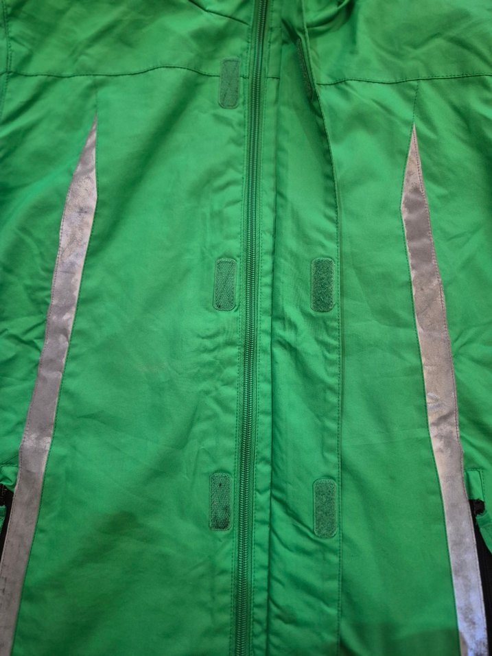 Yeşil Kapüşonlu Fermuarlı Erkek Çocuk montu - Görsel 2