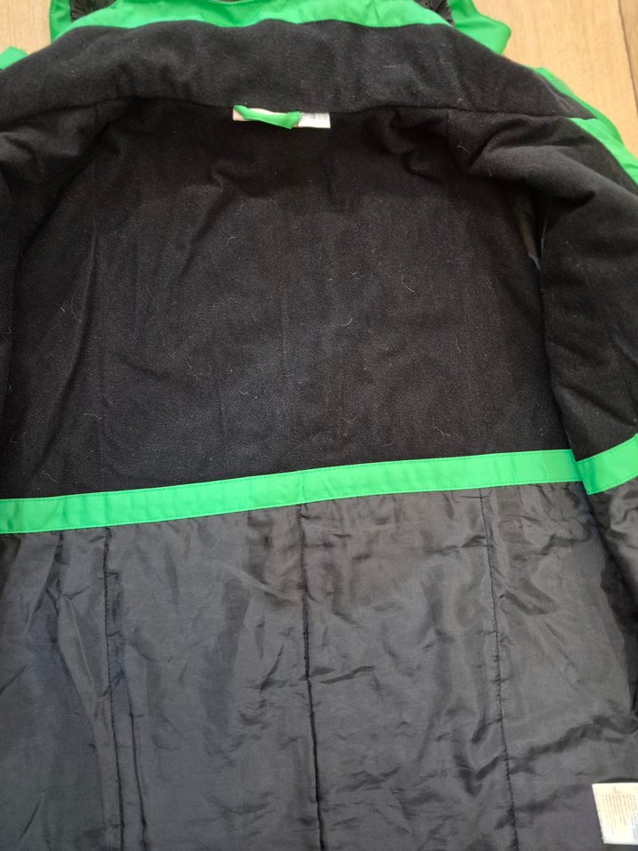 Yeşil Kapüşonlu Fermuarlı Erkek Çocuk montu - Görsel 5