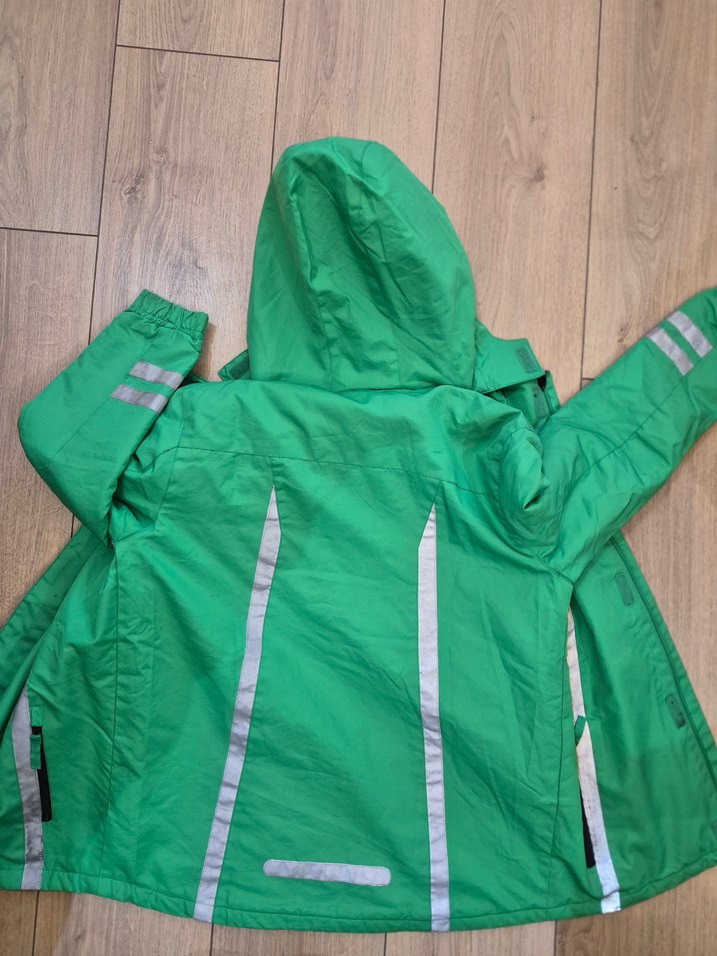 Yeşil Kapüşonlu Fermuarlı Erkek Çocuk montu - Görsel 3