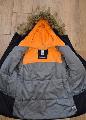 lacivert Erkek Çocuk Kürklü Kapüşonlu Mont - Görsel 4