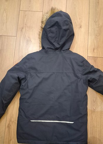 lacivert Erkek Çocuk Kürklü Kapüşonlu Mont - Görsel 3