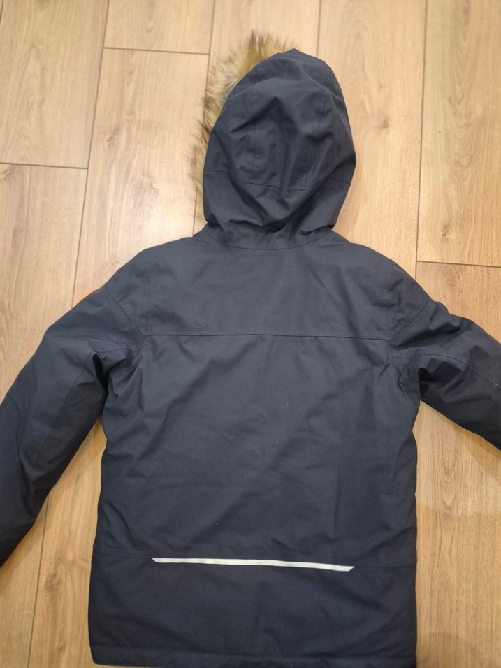 lacivert Erkek Çocuk Kürklü Kapüşonlu Mont - Görsel 3