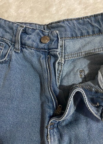 s Beden mavi Renk Kadın Mavi Bol Kesim Denim Jean