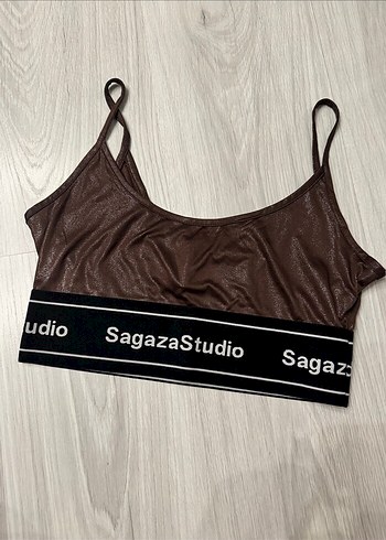 SagazaStudio Kahverengi Mini Bralet
