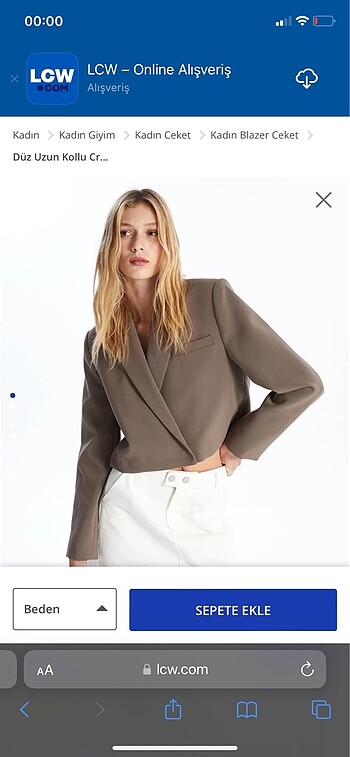 Crop mini blazer ceket