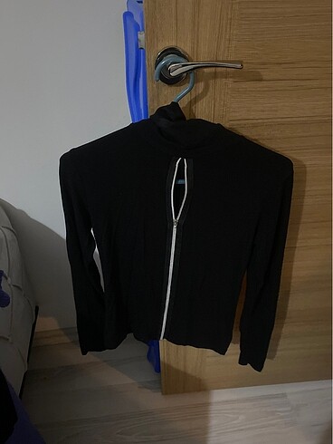 Fermuar detaylı bluz