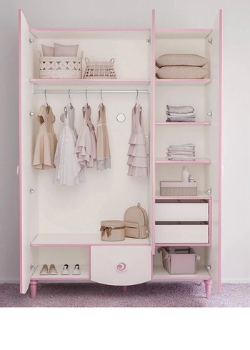 Çilek mobilya çocuk gardrop ve dolabı - Görsel 3