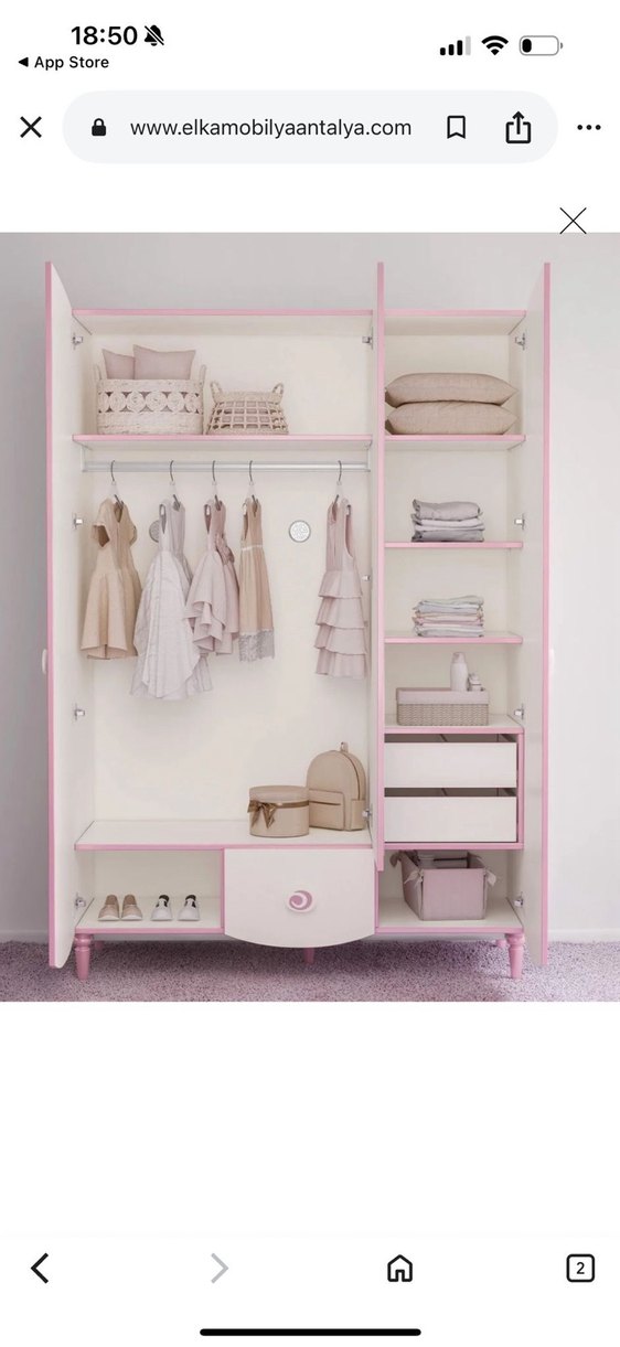 Çilek mobilya çocuk gardrop ve dolabı - Görsel 3
