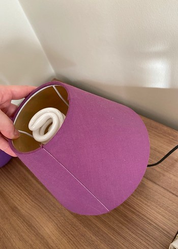 Mor Renkli Masa Lambası Seti - Görsel 7