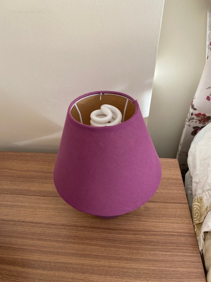 Mor Renkli Masa Lambası Seti - Görsel 4